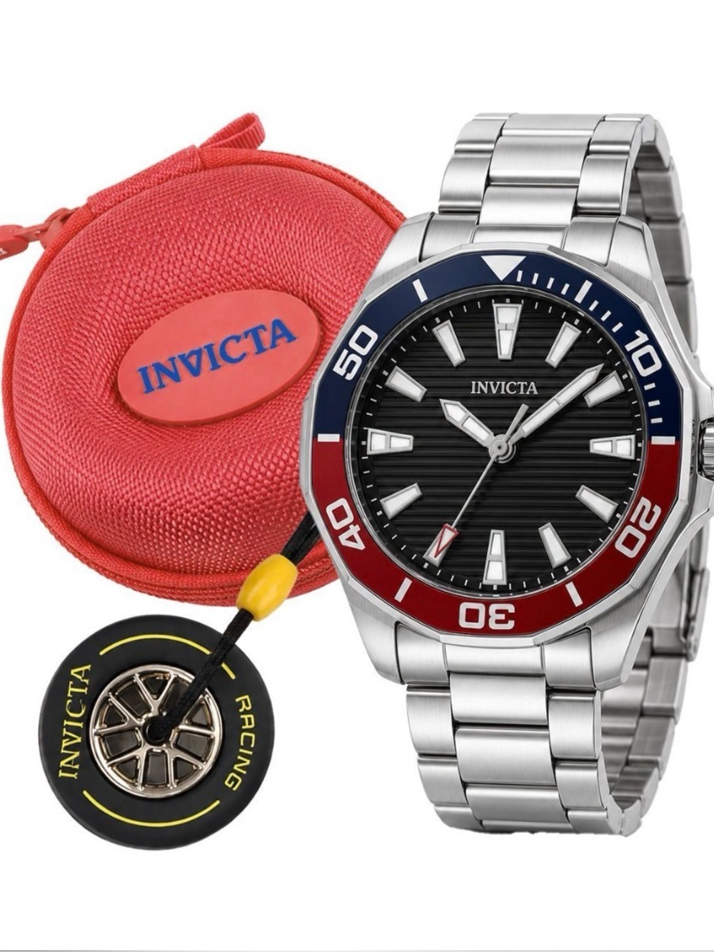Invicta Pro Diver Quartz Men's Watch (Model 46065) w/Invicta Single Travel Case
